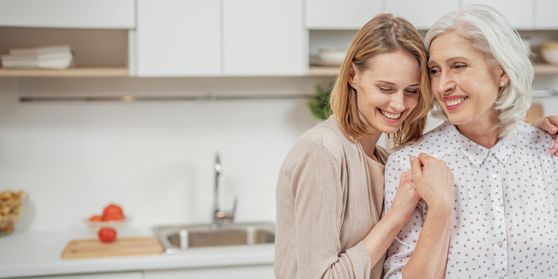 woman with senior mother